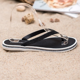 Bona Chanclas con purpurina negro 3