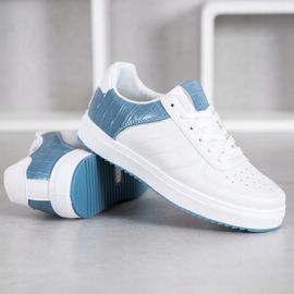 SHELOVET Zapatos con estilo en la plataforma blanco 4