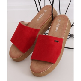 Rojo Pantuflas rojas de mujer G-576 Rojo 4