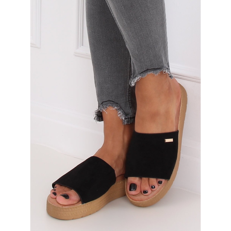 Pantuflas negras de mujer negras G-576 Black negro 2