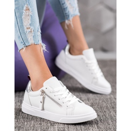 SHELOVET Calzado deportivo con cremallera decorativa blanco 1