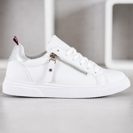 SHELOVET Calzado deportivo con cremallera decorativa blanco 5