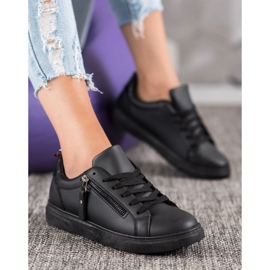 SHELOVET Calzado deportivo con cremallera decorativa negro 5