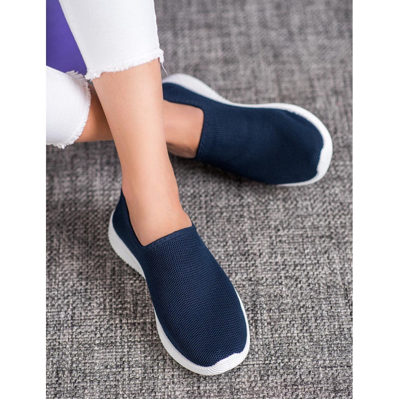 SHELOVET Zapatos deportivos sin cordones azul 1