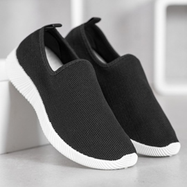 SHELOVET Zapatos deportivos sin cordones negro 1