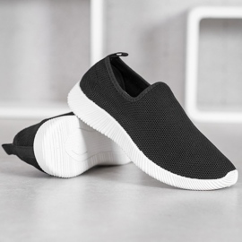 SHELOVET Zapatos deportivos sin cordones negro 2