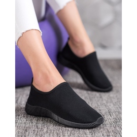 SHELOVET Zapatos deportivos sin cordones negro 5