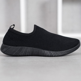 SHELOVET Zapatos deportivos sin cordones negro 4