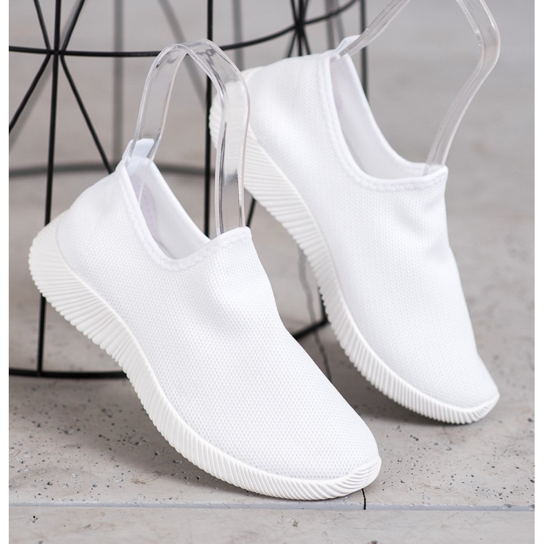 SHELOVET Zapatos deportivos sin cordones blanco 1