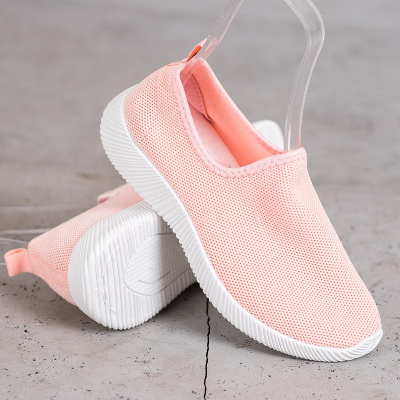 SHELOVET Zapatos deportivos sin cordones naranja 2