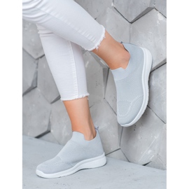 SHELOVET Zapatillas sin cordones gris 4