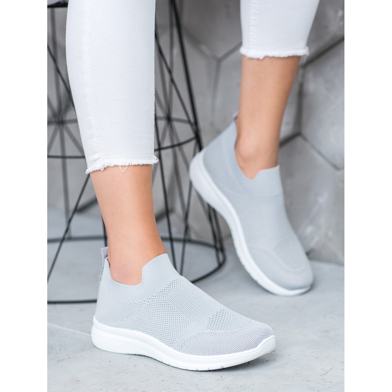 SHELOVET Zapatillas sin cordones gris 1