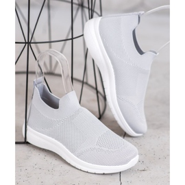 SHELOVET Zapatillas sin cordones gris 3