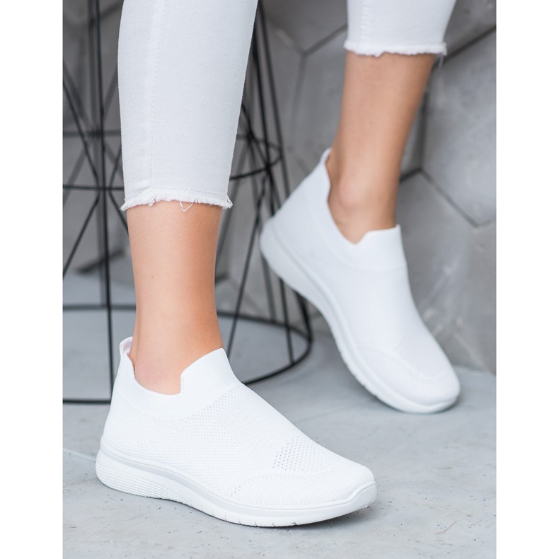 SHELOVET Zapatillas sin cordones blanco 2