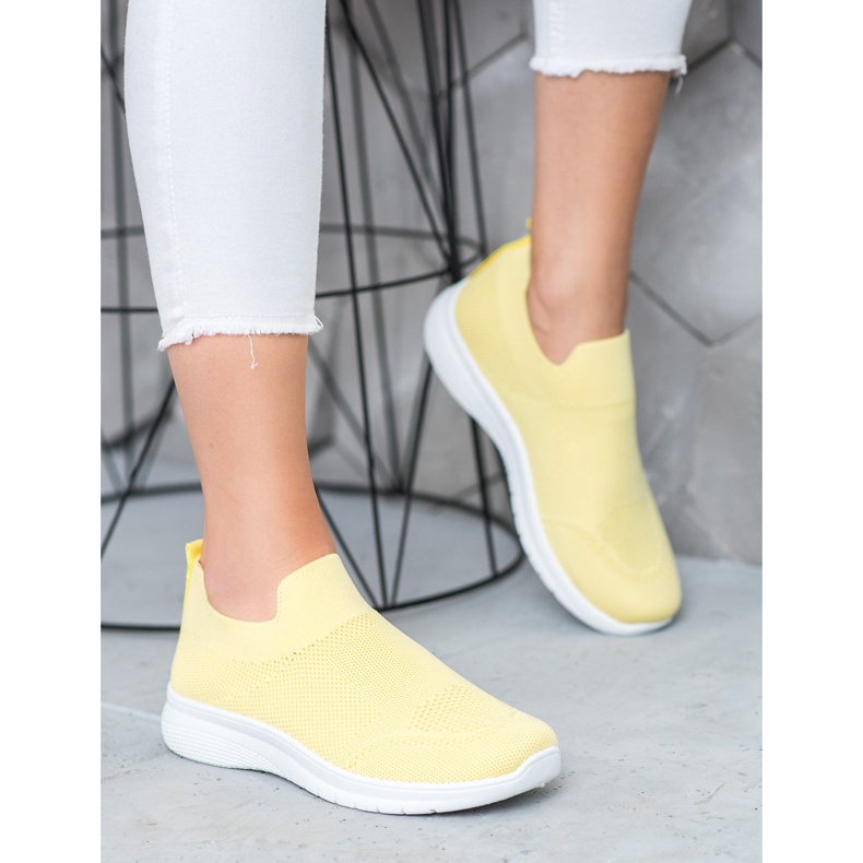 SHELOVET Zapatillas sin cordones amarillo 1