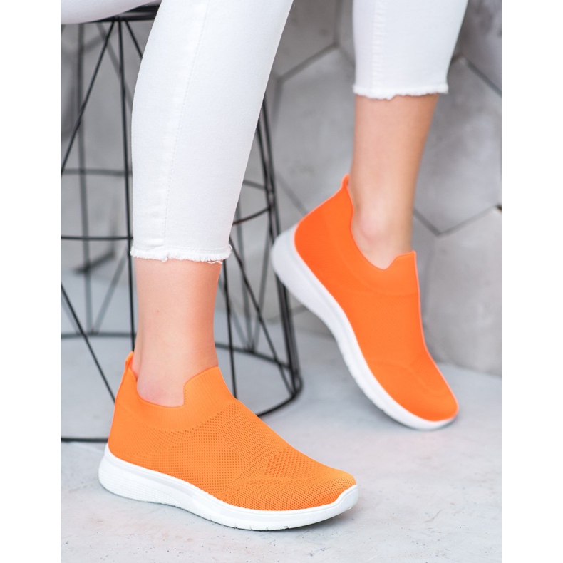 SHELOVET Zapatillas sin cordones naranja 1