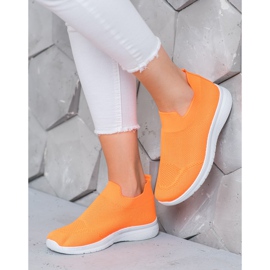 SHELOVET Zapatillas sin cordones naranja 5