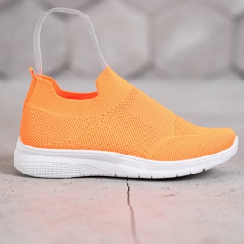 SHELOVET Zapatillas sin cordones naranja 4