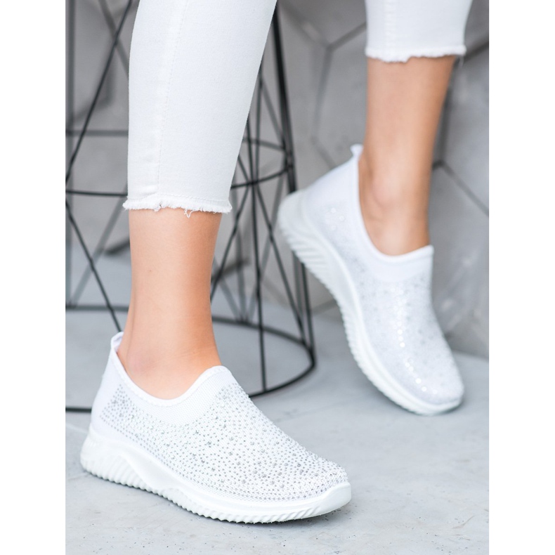 Super Mode Calzado deportivo con cristales blanco 1