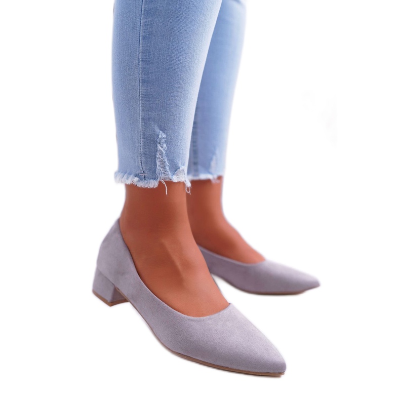 SEA Zapatos de salón clásicos para mujer de ante gris Rheya 2