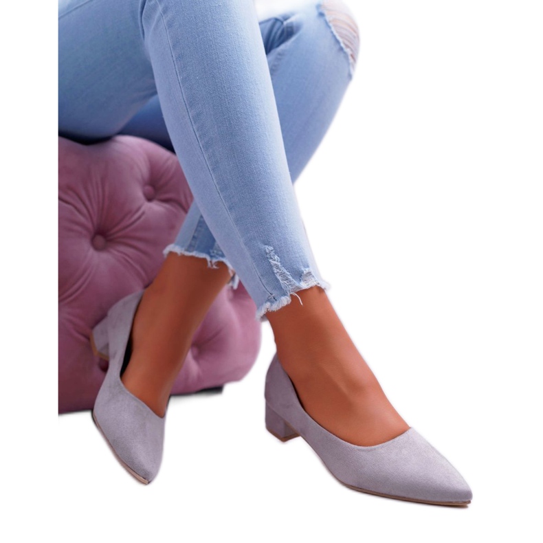 SEA Zapatos de salón clásicos para mujer de ante gris Rheya 4