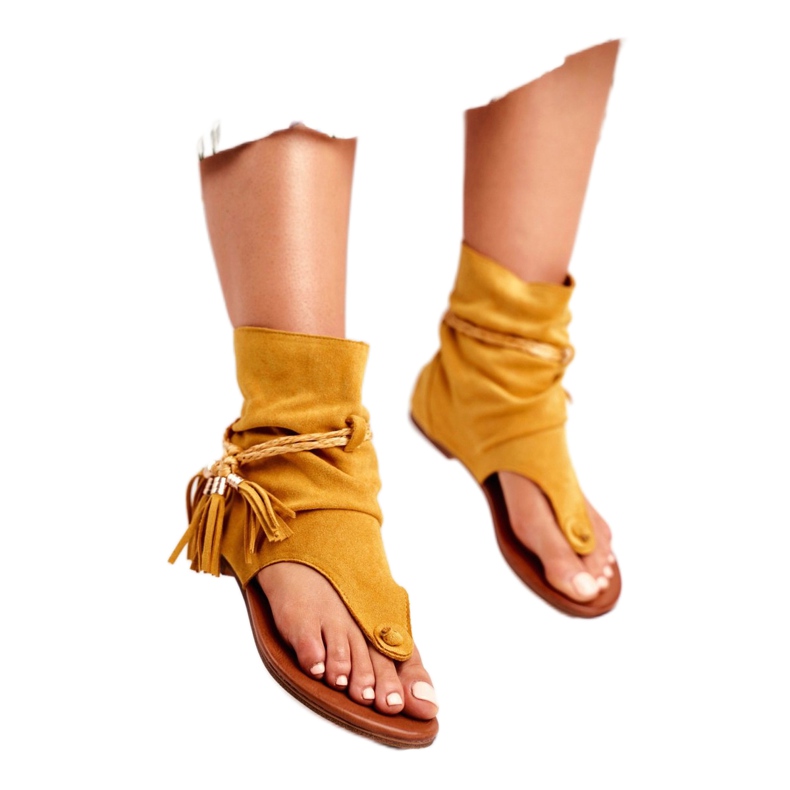 SEA Sandalias de Mujer Chanclas con Caña Amarillo SL1011 Madrit 1 SEA Sandalias de Mujer Chanclas con Caña Amarillo SL1011 Madrit 1