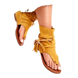 SEA Sandalias de Mujer Chanclas con Caña Amarillo SL1011 Madrit 2 SEA Sandalias de Mujer Chanclas con Caña Amarillo SL1011 Madrit 2