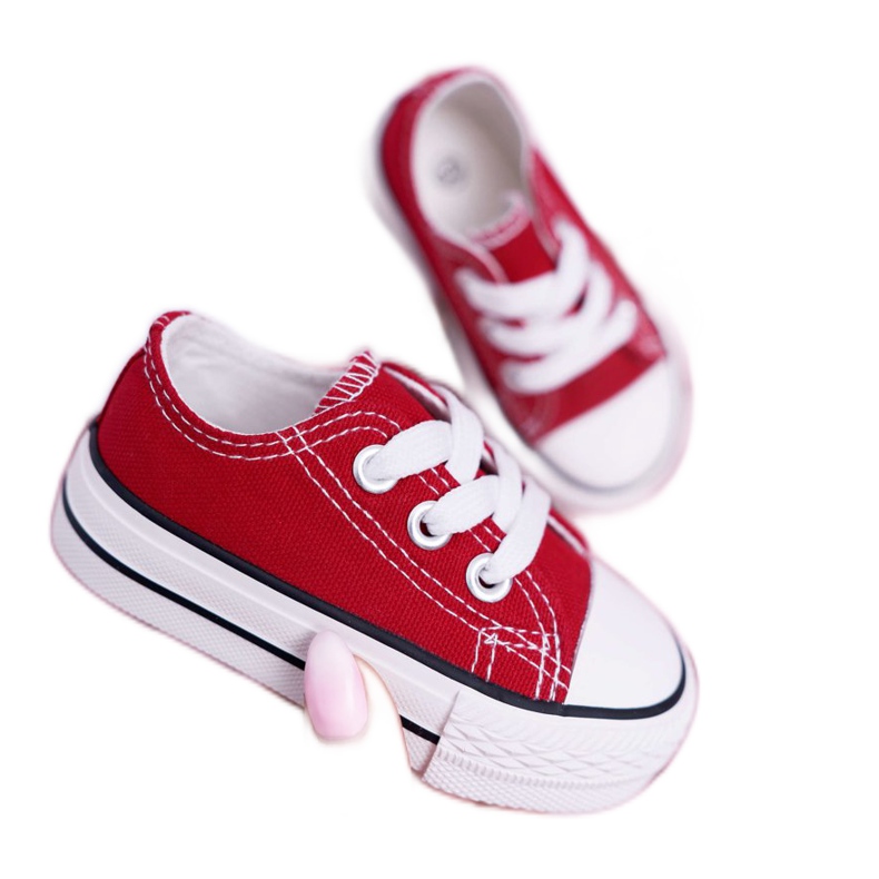 FRROCK Zapatos deportivos Filemon Classic rojos para niños blanco 2