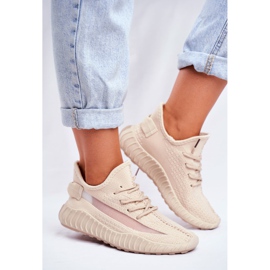 Calzado deportivo para mujer, Lumiere beige claro y aireado 3