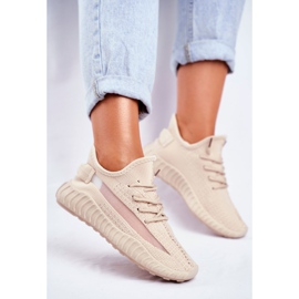 Calzado deportivo para mujer, Lumiere beige claro y aireado 5