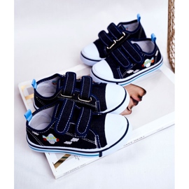 PL1 Zapatilla infantil azul marino con velcro Nimalo 4