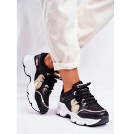 SEA Zapatos Deportivos Mujer Negro Dorado Beijing amarillo 3
