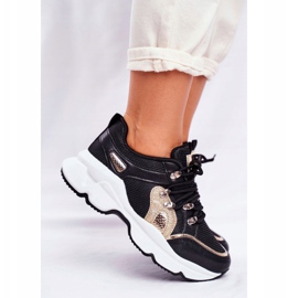 SEA Zapatos Deportivos Mujer Negro Dorado Beijing amarillo 4