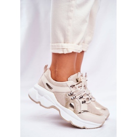 SEA Zapatos deportivos Pekín dorados para mujer 3