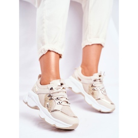 SEA Zapatos deportivos Pekín dorados para mujer 4
