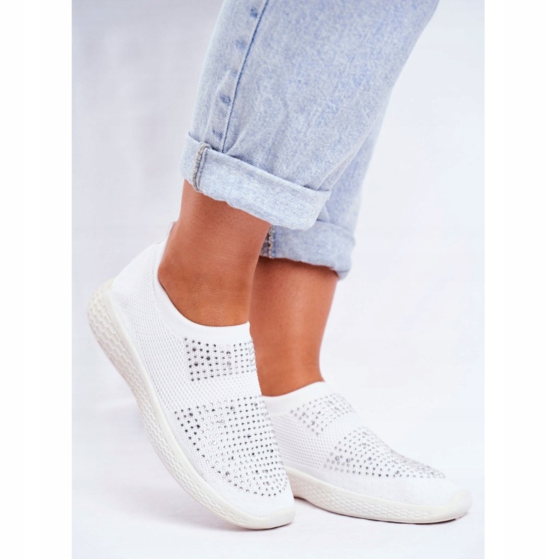 PS1 Zapatillas Deportivas Sin Cordones Mujer Blancas con Circonita Cúbica Sidonim blanco 1 PS1 Zapatillas Deportivas Sin Cordones Mujer Blancas con Circonita Cúbica Sidonim blanco 1