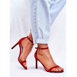 PS1 Sandalias De Mujer Con Tacón Clásico Rojo Basilian 1 PS1 Sandalias De Mujer Con Tacón Clásico Rojo Basilian 1