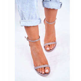 PS1 Sandalias De Mujer Con Tacón Clásico Gris Basilian 3
