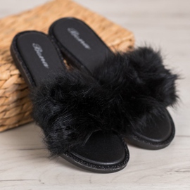 Bona Zapatillas con estilo con piel negro 3