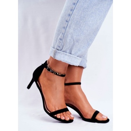 SEA Sandalias Clásicas De Mujer Con Tacón Alto Negro Mintore 1