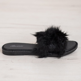 Bona Zapatillas con estilo con piel negro 2