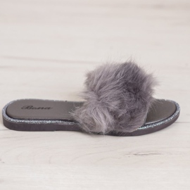 Bona Zapatillas con estilo con piel gris 1