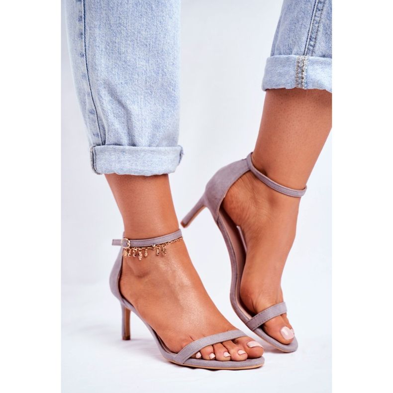 PS1 Sandalias De Mujer Con Tacón Alto Clásico Gris Mintore 2 PS1 Sandalias De Mujer Con Tacón Alto Clásico Gris Mintore 2