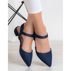 Goodin Salón azul marino con tacón expuesto 1