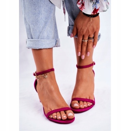PS1 Sandalias De Mujer Con Tacón Clásico Fucsia Mintore rosado 4