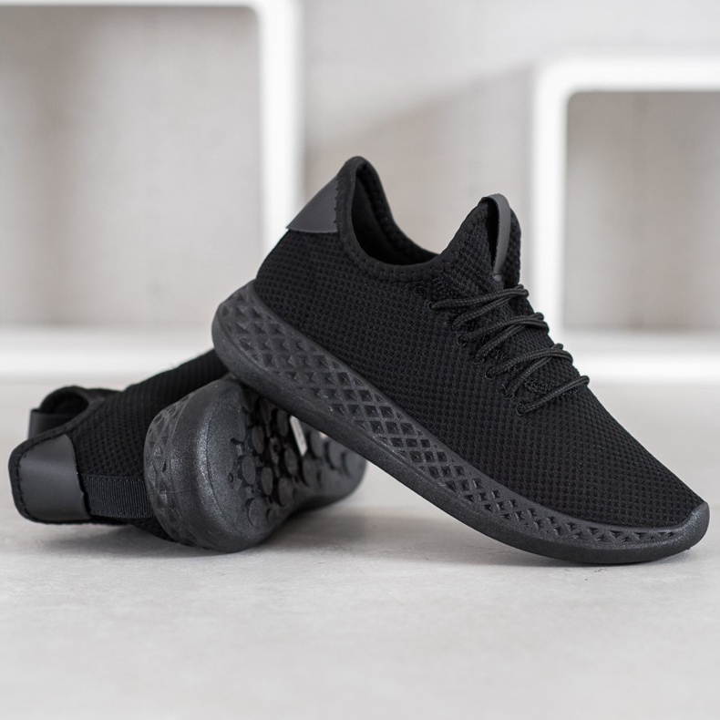 SHELOVET Zapatos cómodos calados negro 1