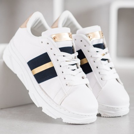 Weide Zapatillas en la plataforma blanco negro amarillo 2 Weide Zapatillas en la plataforma blanco negro amarillo 2