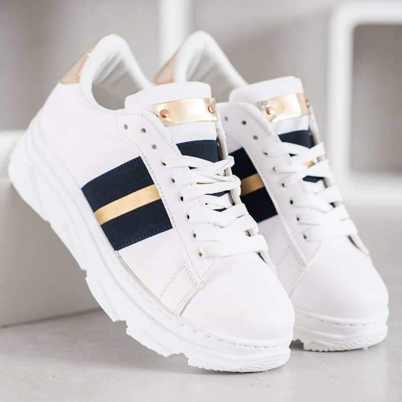 Weide Zapatillas en la plataforma blanco negro amarillo 2 Weide Zapatillas en la plataforma blanco negro amarillo 2