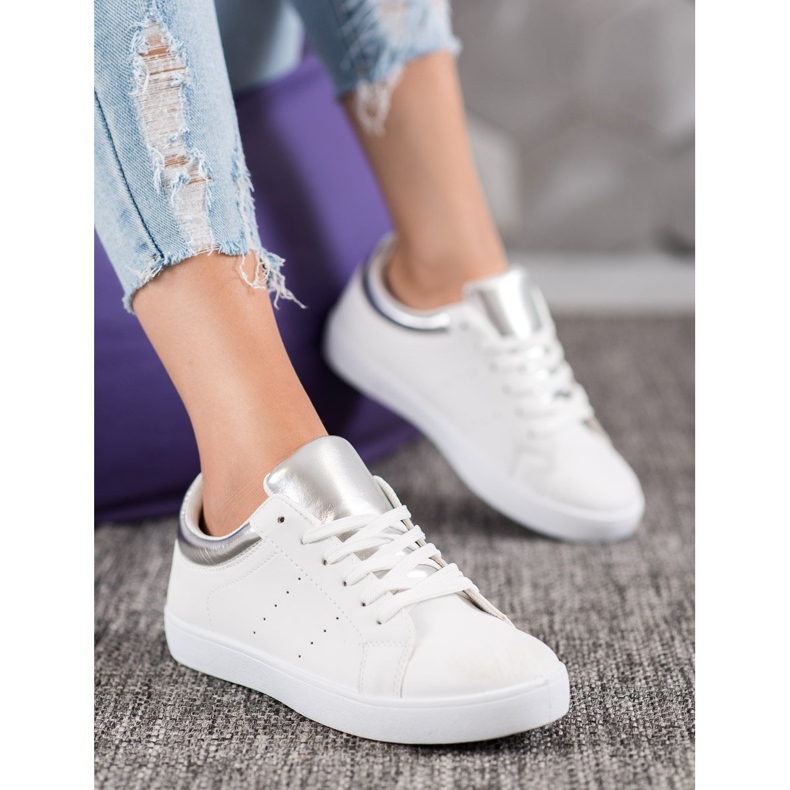 Zapatos deportivos blancos gris 1 Zapatos deportivos blancos gris 1