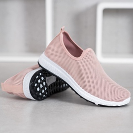 SHELOVET Zapatos sin cordones rosas rosado 2